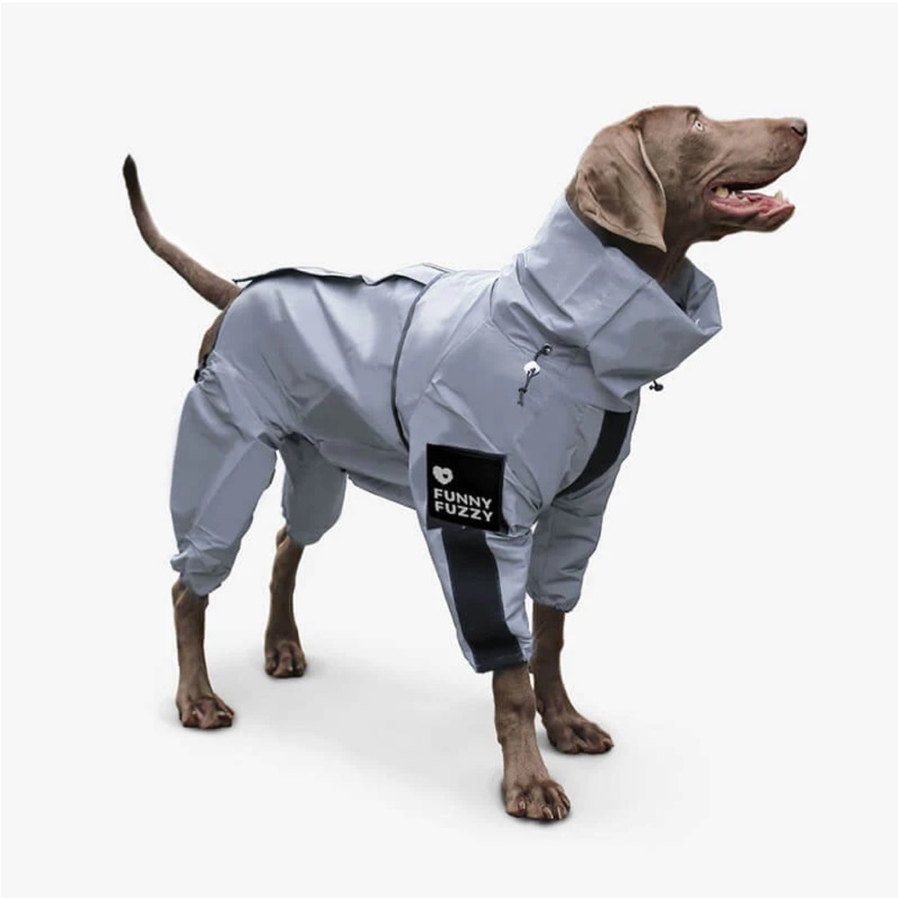 NWOT funny fuzzy 2xl large breed dog rain coat